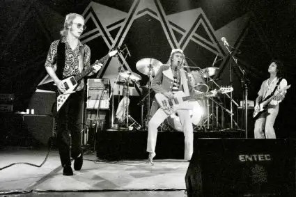 Wishbone Ash playing live at the University of Cardiff.