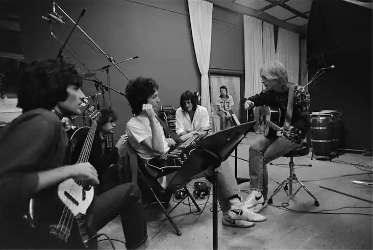 Tom Petty and the Heartbreakers in the studio